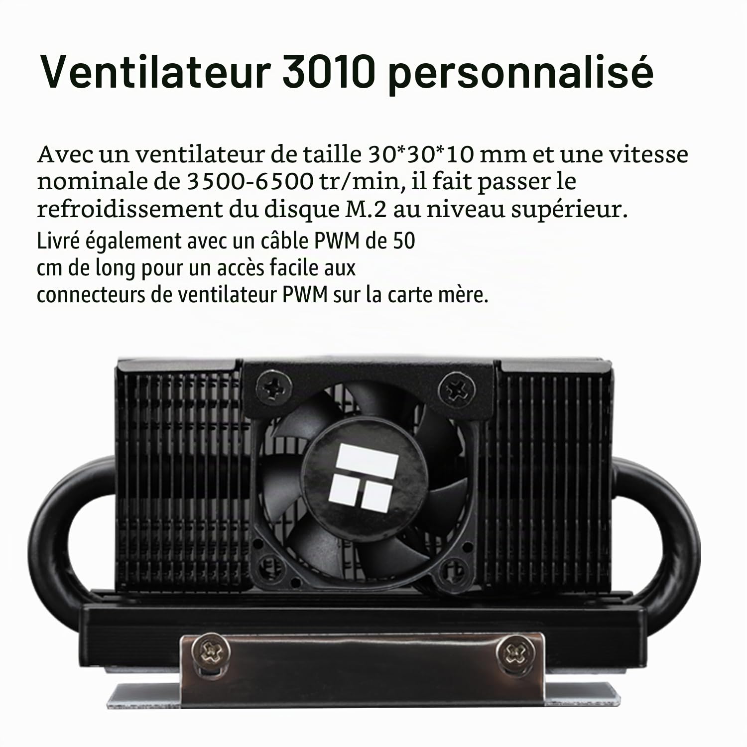 Thermalright HR10 2280 Pro Refroidisseur de SSD, dissipateur de chaleur double face,Transporte des tapis de silicone de 14,8W/m.k,Comprend 4 caloducs,Refroidisseur de SSD de bureau 2280