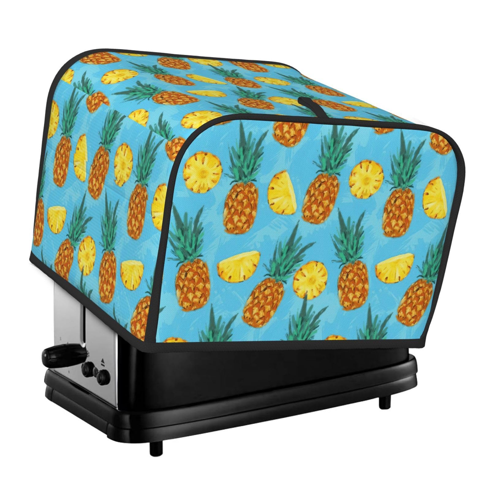 Fresh Pineapple Print 4 Slice Toaster Cover Toasters Dustproof Heat Resistant Kitchen Appliance Protector