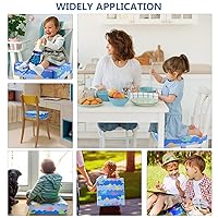 Vista 3 de Toddler Booster Seat for Dining Table, 4inch Toddler Cushion, Portable Booster Seats Baby, Adjustable Kids Chair Heightening Booster, Washable Chair