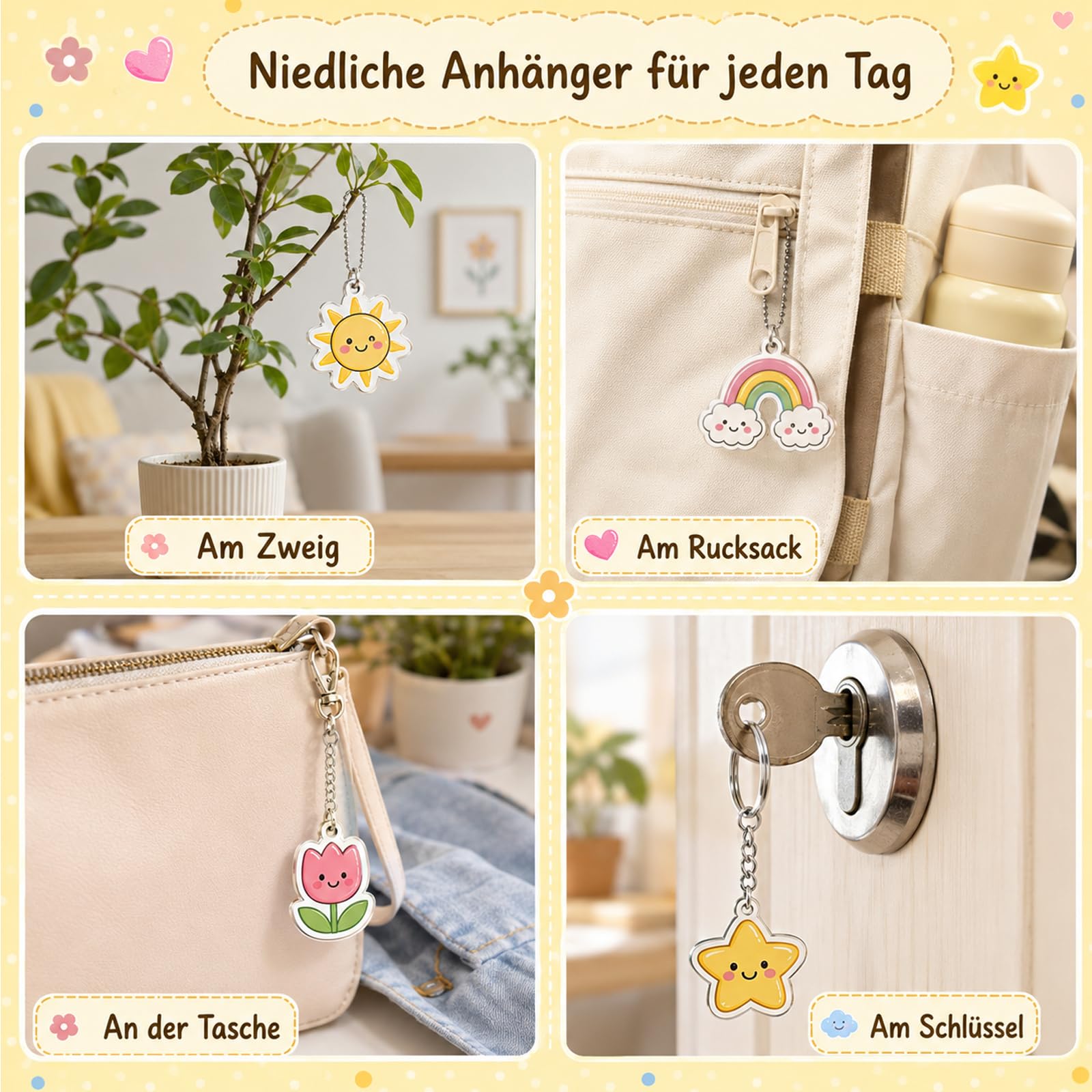 61 Teile Schrumpfpapier Set, Schrumpffolie Set Schlüsselanhänger, DIY Kreativset für Bastelprojekte, Komplettes Set mit 6 mm Lochstanzer und Zubehör für persönliche Accessoires