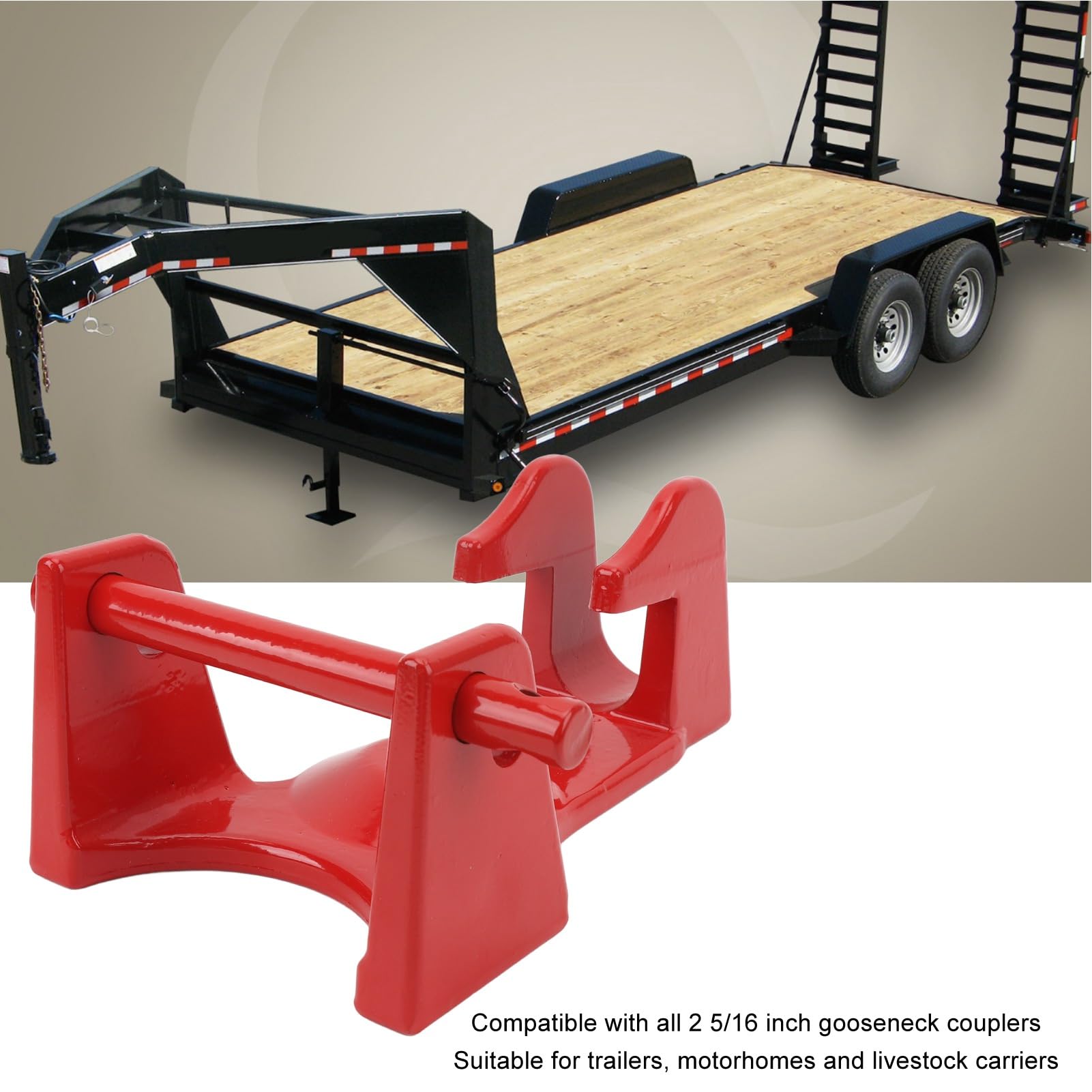 Akozon Schwanenhalskupplungsschloss Heavy Duty High Security Coppler Anhängerschloss für RV -Viehstock -Anhänger (Rot)