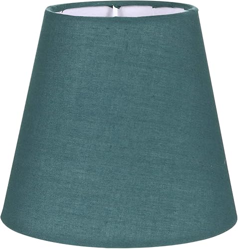 Miniatura 9 de minkissy Accesorios de escritorio Pantalla de tela para lámpara de mesa y luz de pie Verde oscuro Pantalla de lámpara pequeña para el hogar Lámpara