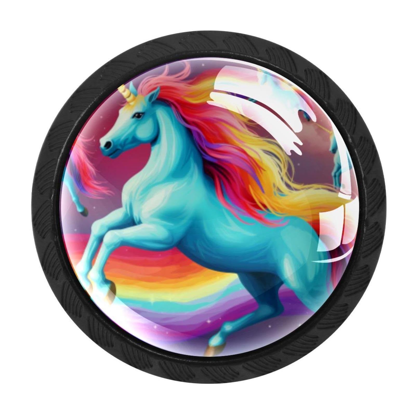 Chenzzzz Multicolored 09 4 Pack Rainbow Unicorn Drawer Knobs Cabinet Knobs Crystal Glass Knobs Pulls Handles For Kitchen Cabinet Hardware Cupboard Door Dresser Wardrobe Home Decor