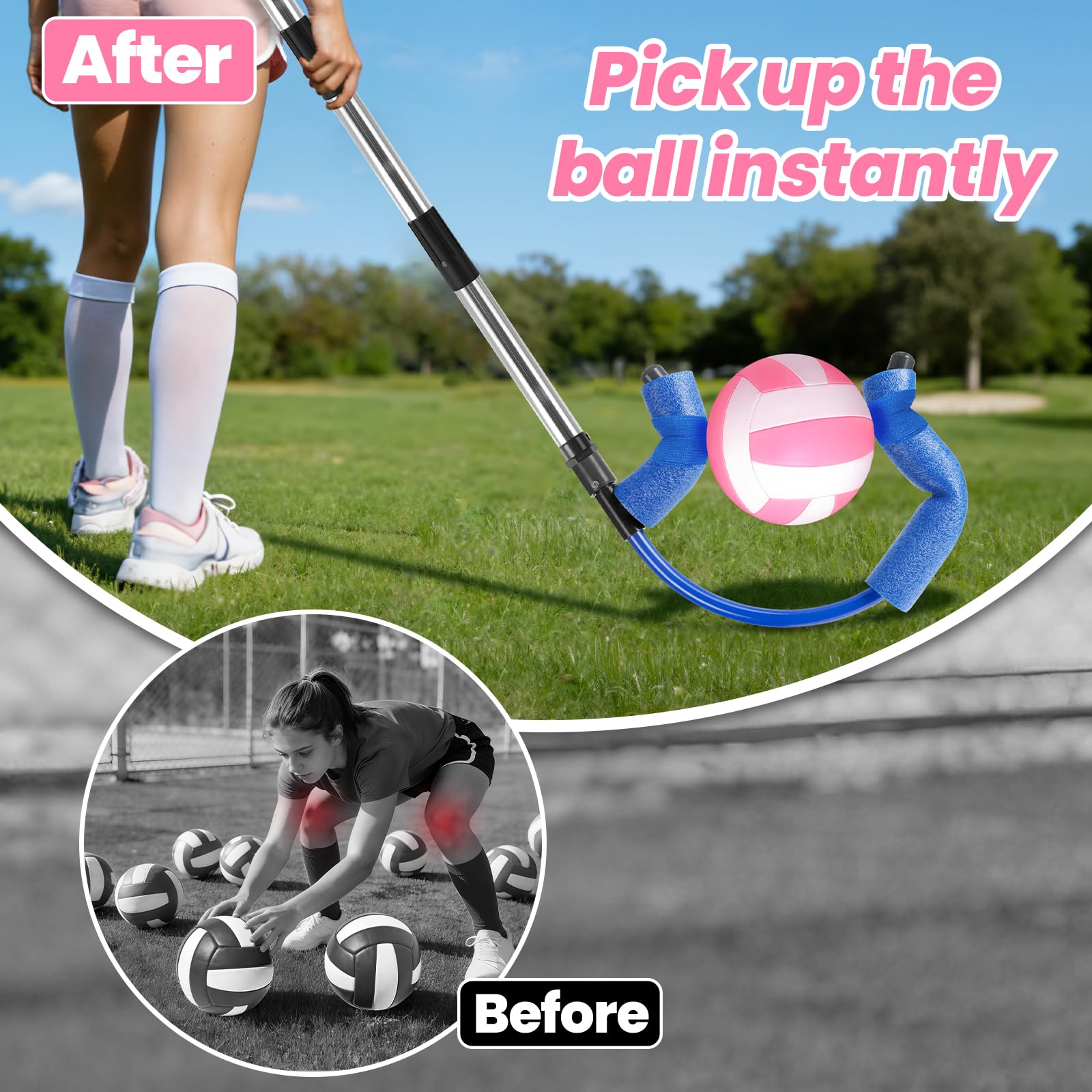 Pallavolo Spike Trainer (palla non inclusa): attrezzatura da allenamento regolabile per pallavolo, con testa in schiuma antiscivolo per allenamento al chiuso e all'aperto, ideale per bambini e ragazzi