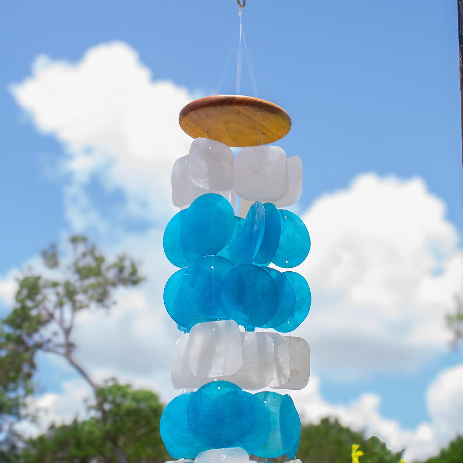 Solange & Frances Wind Chimes for Outside, Gifts for Mom, Birthday Gifts for Women, Sea Glass Windchimes, Sympathy Gift, Outdoor Decor Gift Ideas for Women