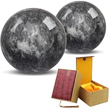 Traditional Chinese Baoding Balls, Dark Grey, Medium-1.57"
