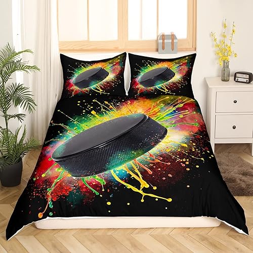 Miniatura 9 de Funda de edredón de bandera estadounidense, juegos de ropa de cama de pelota de béisbol, funda de edredón de estrellas a rayas blancas y negras,