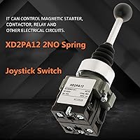 Vista 5 de Interruptor de palanca de mando, 2 posiciones 2NO tipo momentáneo Monolever Locked Joystick Interruptor de reemplazo para XD2PA12