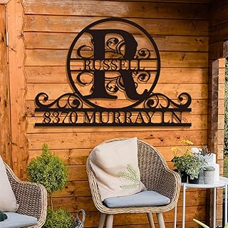 MXZLBY Custom address sign, Custom Signs Outdoor, Personalized Address Plaques for house numbers,House Address Numbers Metal Sign,Name Signs,Family Name Sign…