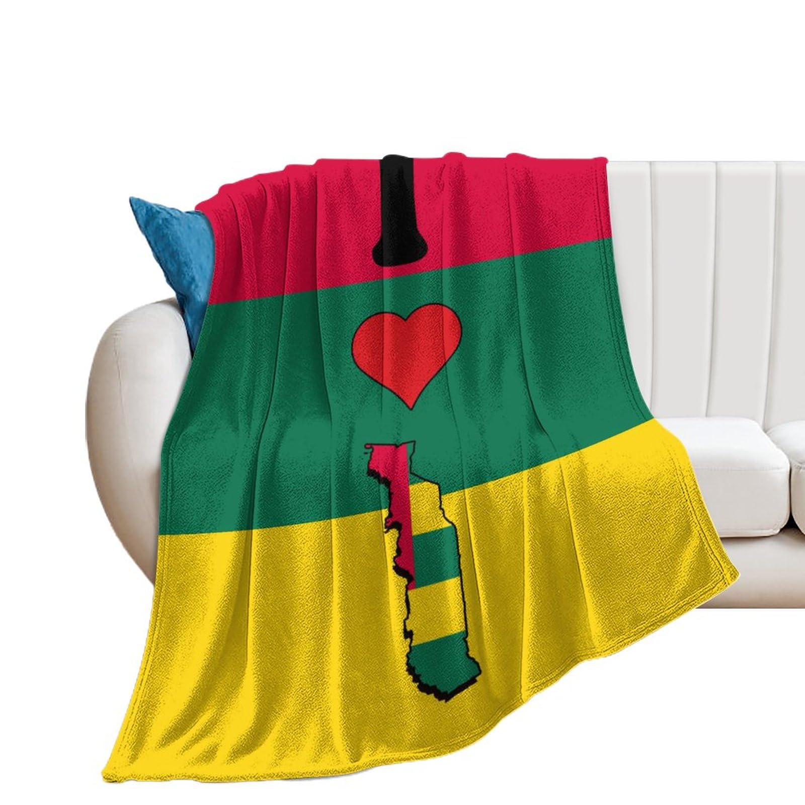 Couverture flanelle Togo plaid chaud contre le froid pour lit et bureau