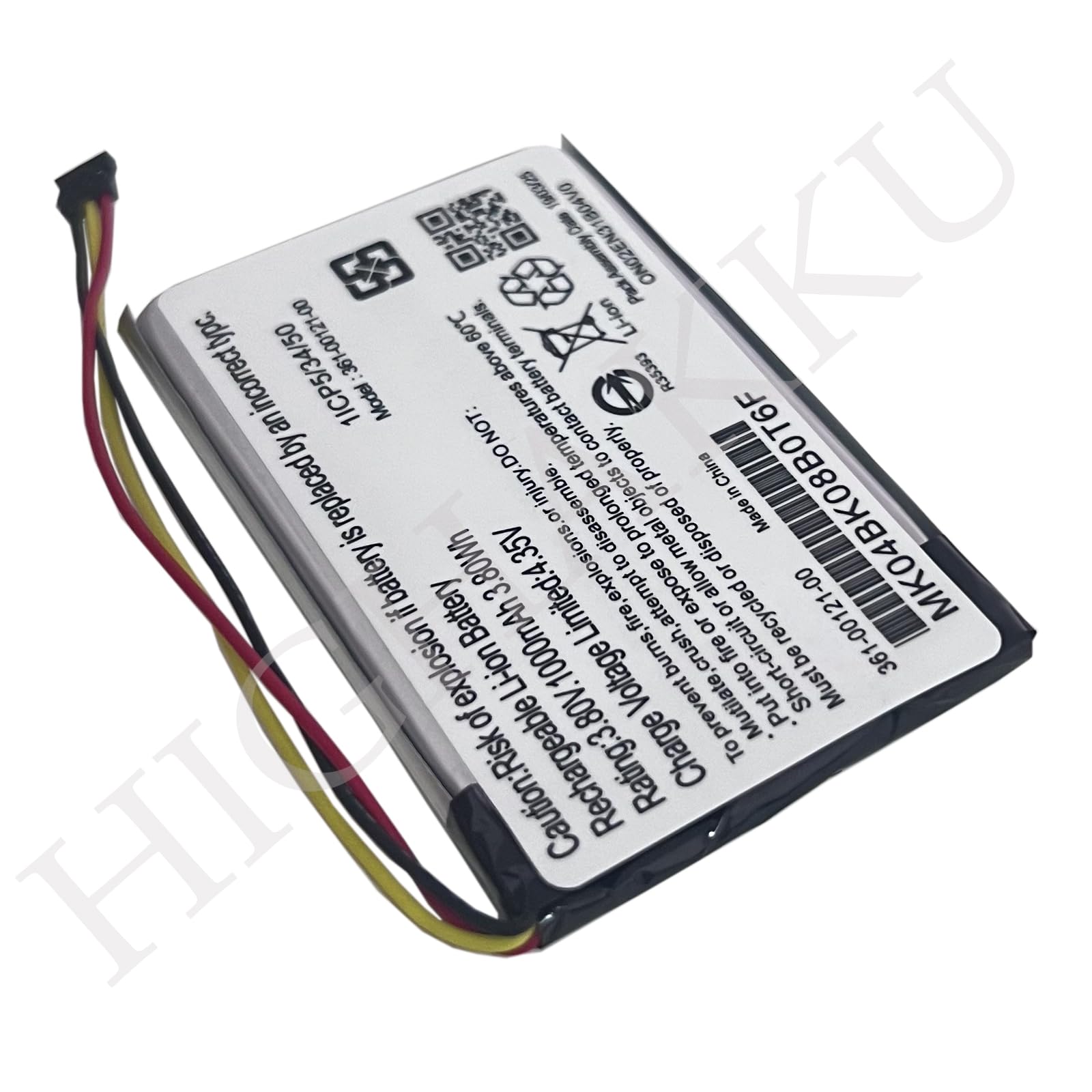 Batería de repuesto 361-00121-00 compatible con Gar-min Edge 830, rastreador GPS 530, dispositivos de navegación