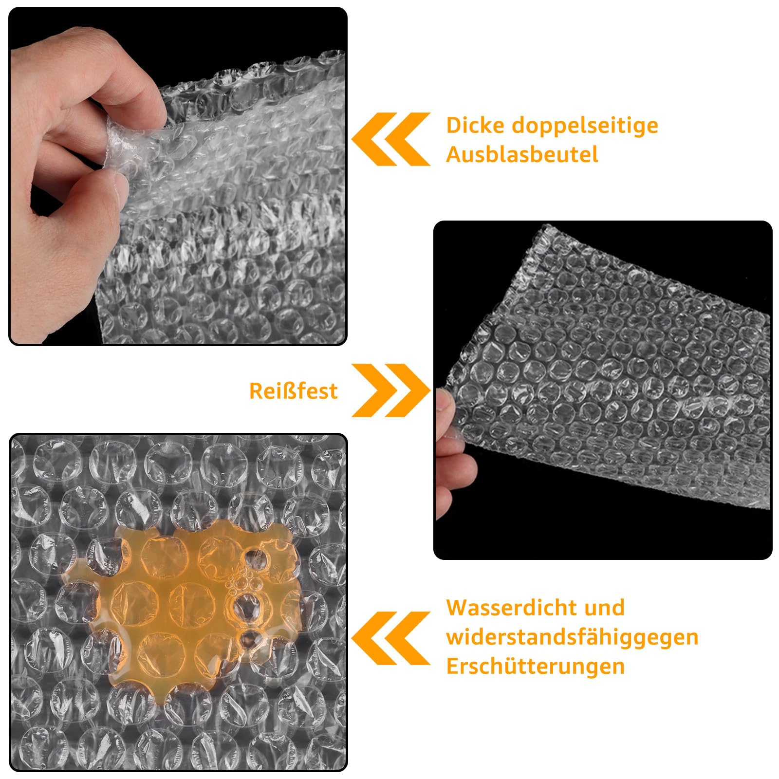 CYEER 100 Stück Luftpolsterbeutel 20 x 30CM, Bubble Wrap Bags, Bubble Wrap, Luftpolstertaschen, Luftpolsterfolie, Verpackungsmaterial für Versand Verpackung, Stoßfeste Polsterung