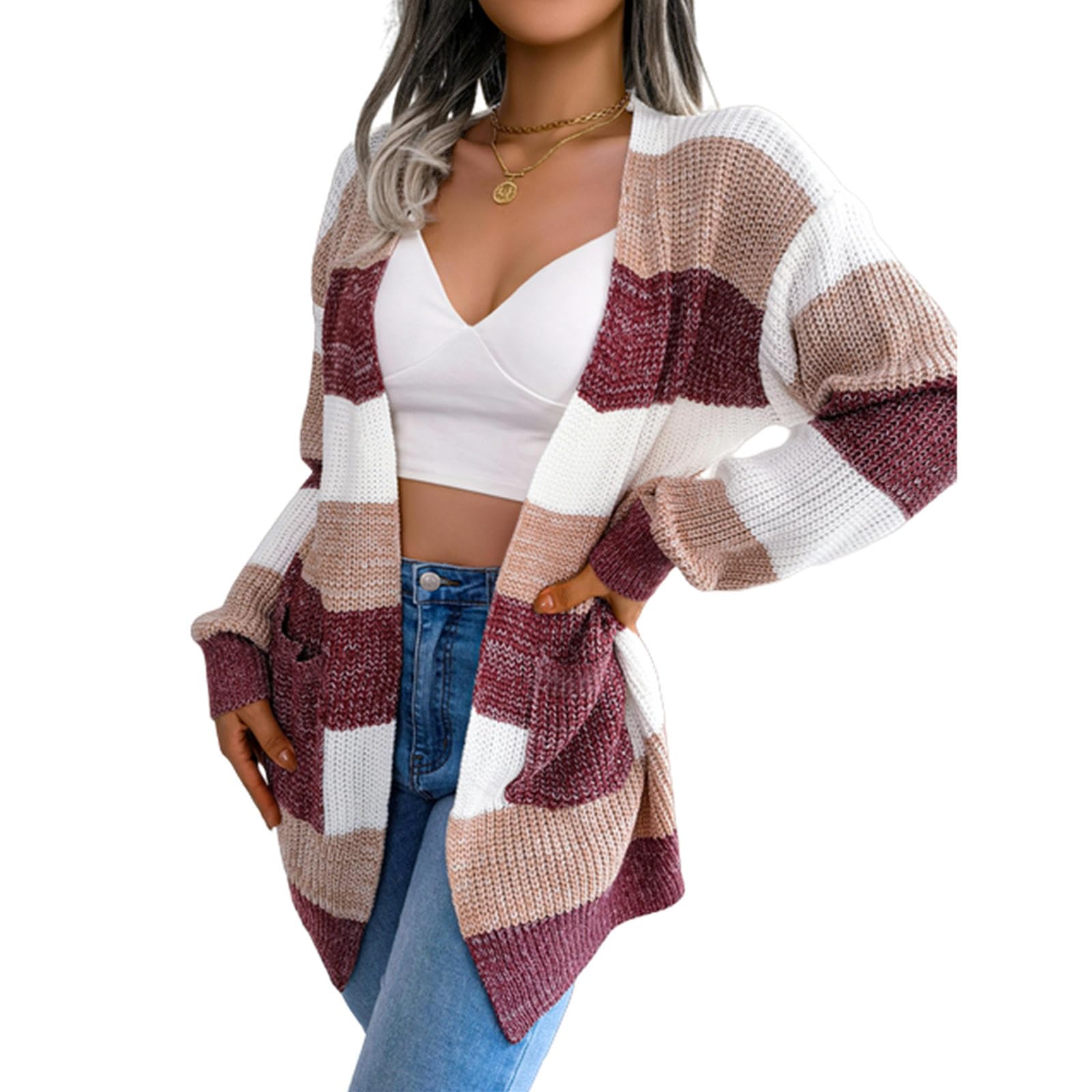 NOGRAX Cardigan Estivo Donna Donne Campiato Casuale Castiche Cadietto Carditer Miglia
