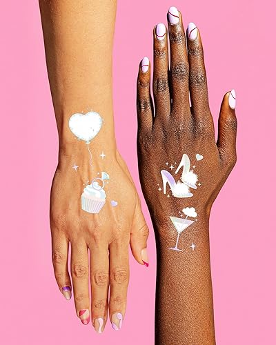 Miniatura 4 de xo, Fetti Tatuajes temporales iridiscentes para despedida de soltera  48 estilos  Clound Nine, decoración de fiesta de despedida de soltera, regalo