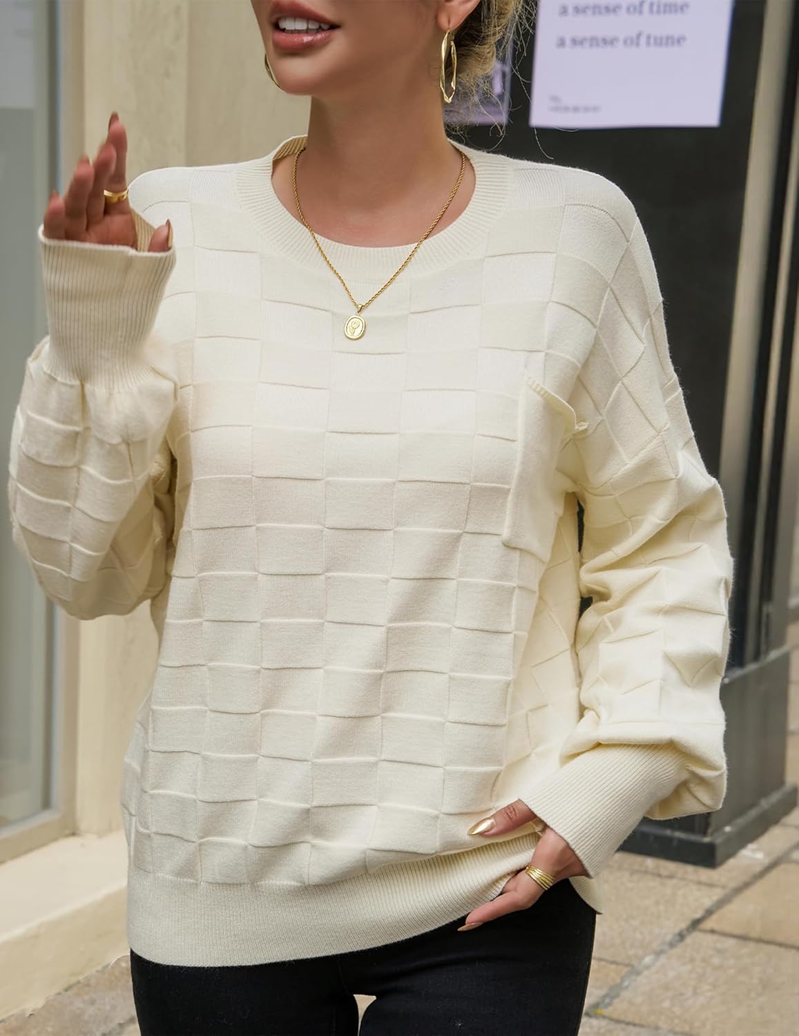 Womens Fall Fashion 2025 Lightwight Sweater, Crew Neck Dressy Casual Work Sweaters, Trendy Winter Knit Clothes - Image 4