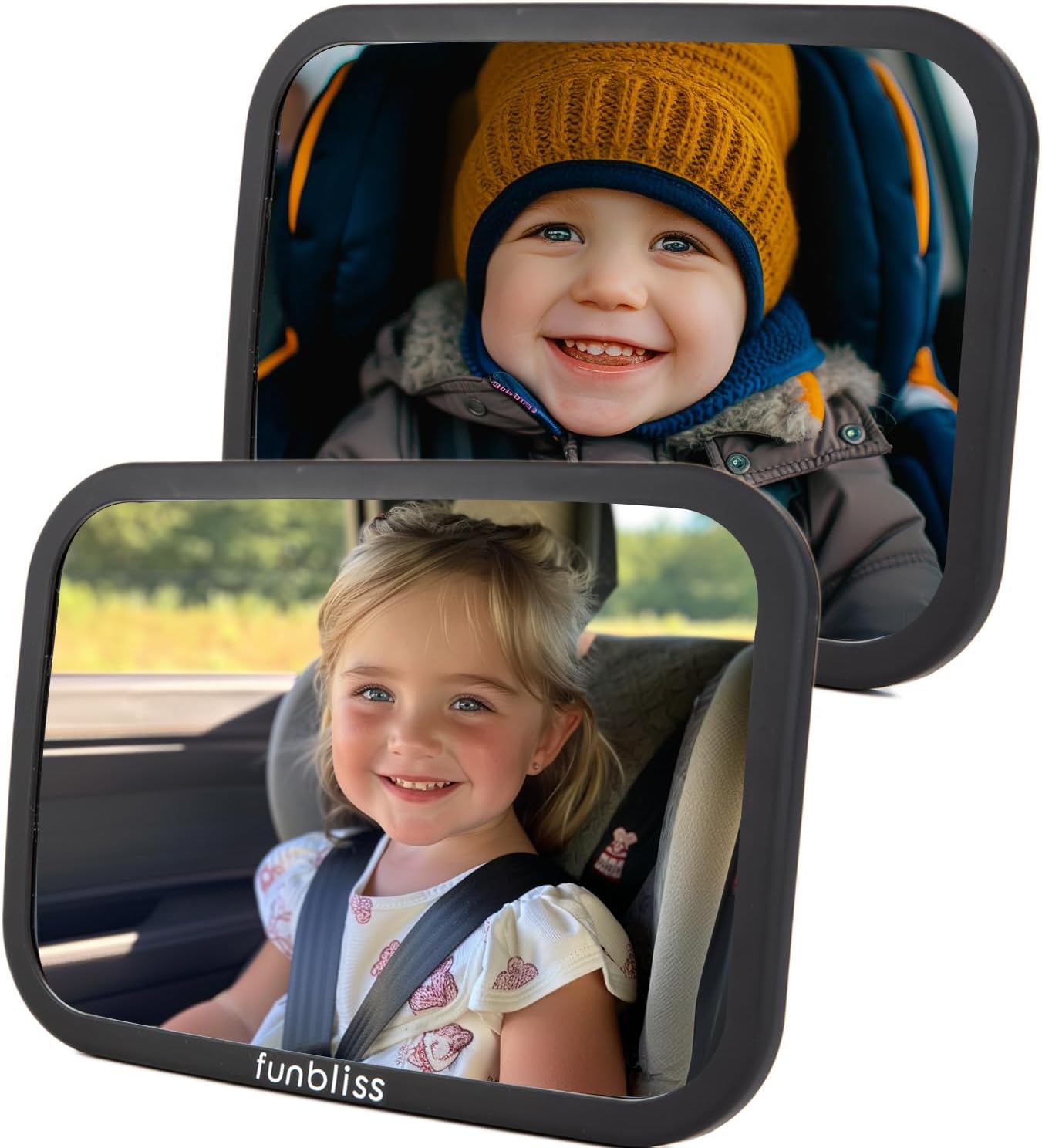 Amazon.com : Funbliss Rear Facing Car Seat Mirrors - Shake-proof ...