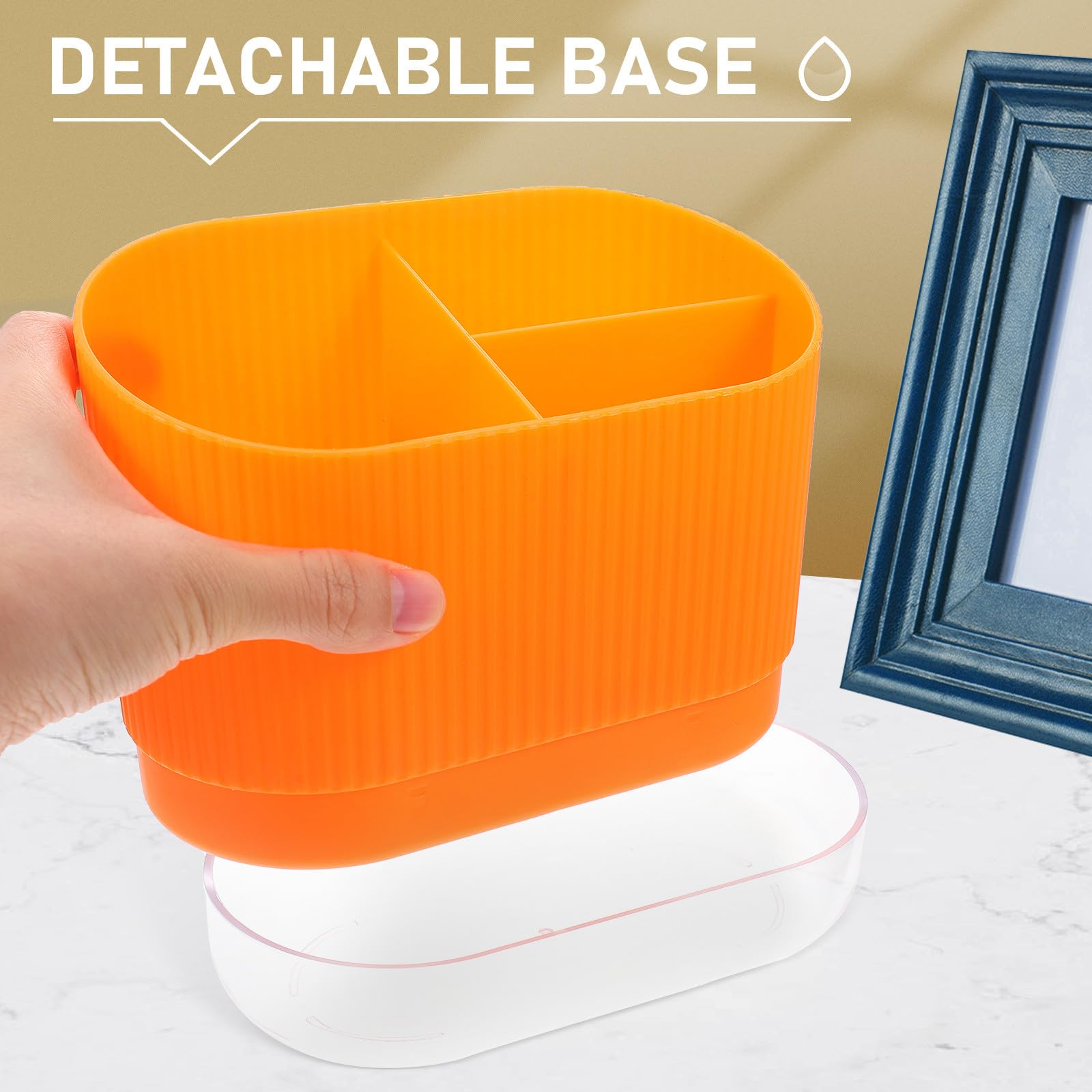 Scolaposate Guzzini in Design a Scomparti e Base Rimovibile, Portautensili da Cucina Semplice ed Elegante per Organizzare Bacchette, e Forchette