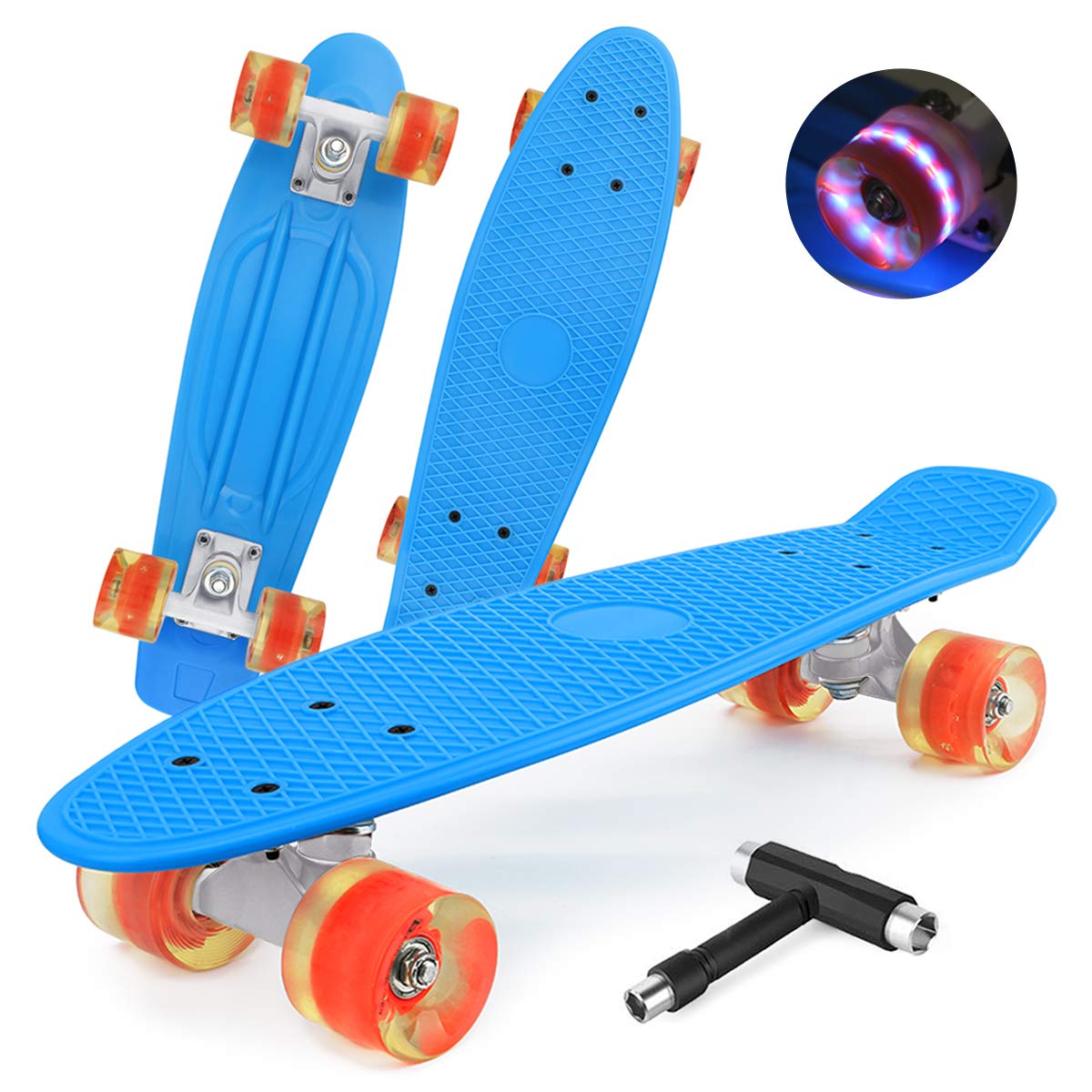 Buy shownicer Skateboard Complete Mini Cruiser Plastic Skateboard Penny