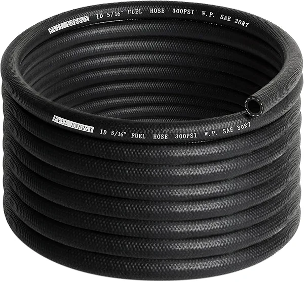 EVIL ENERGY 5/16 Fuel Hose Line Push Lock SAE 30R7 NBR 20FT 300PSI