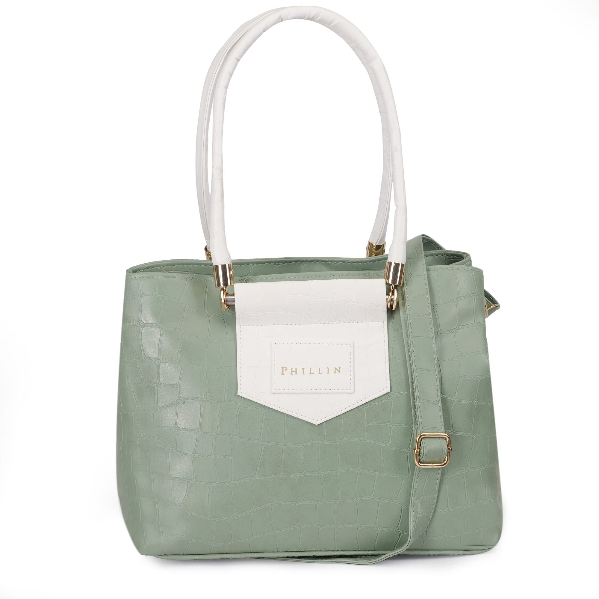 PHILLIN Womens Handbag: Stylish Tote Bags with 3 Compartments for Casual and Professional | Stylish Big Size Purs | Soft Leather Bags for Women | - (Green) (B0BP1ZVQGW) Amazon Price History, Amazon Price Tracker