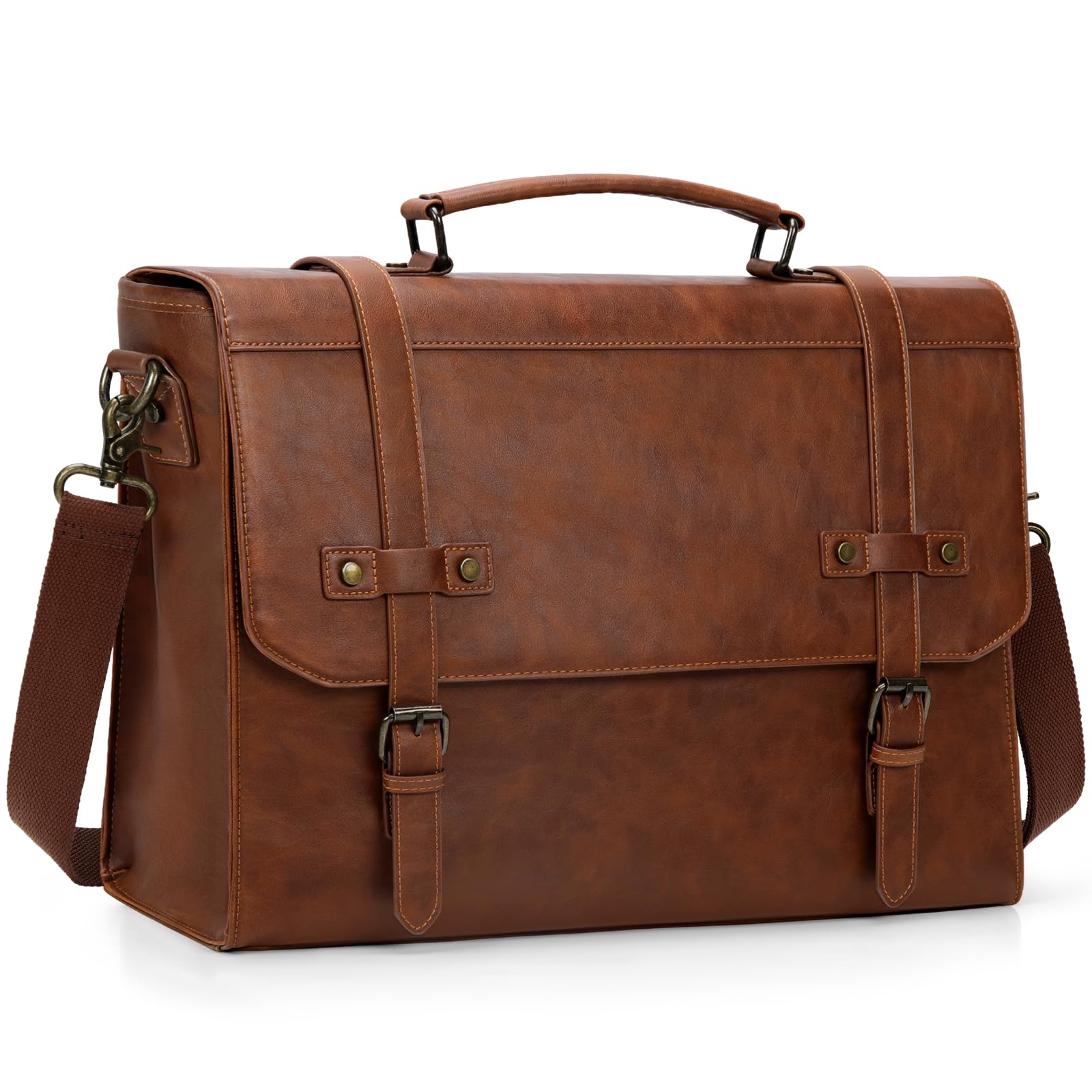 RAINSMORE Waterproof Vintage Leather Messenger Bag