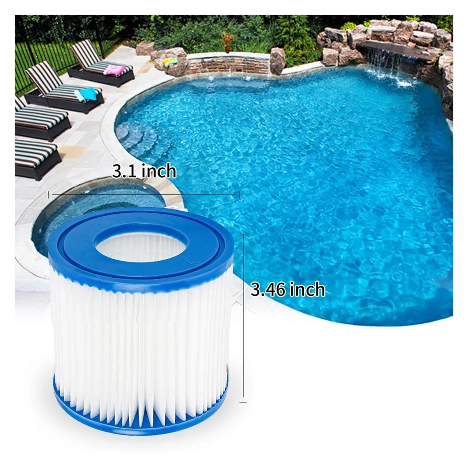 Cartucho de Filtro Tipo I 58381 58093, Compatible con BestWay