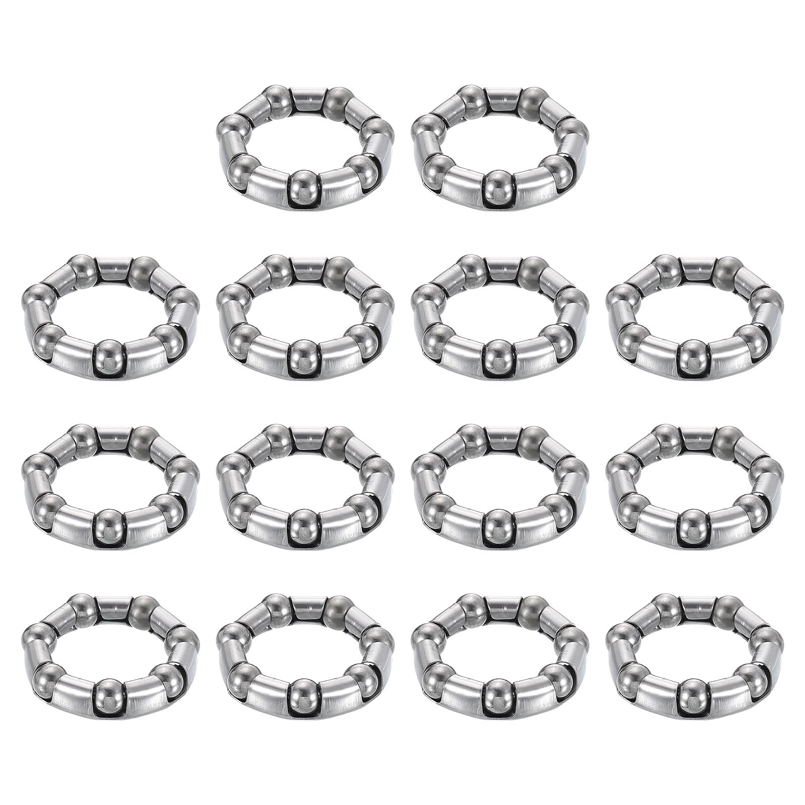sourcing map Bicycle Crank Ball Bearing 5/16Inch (8mm) x 7 Balls, 6pcs Replacement Ball Bearings for Bottom Bracket Bearings Bike Wheel Frame Bearing Repair — image 1