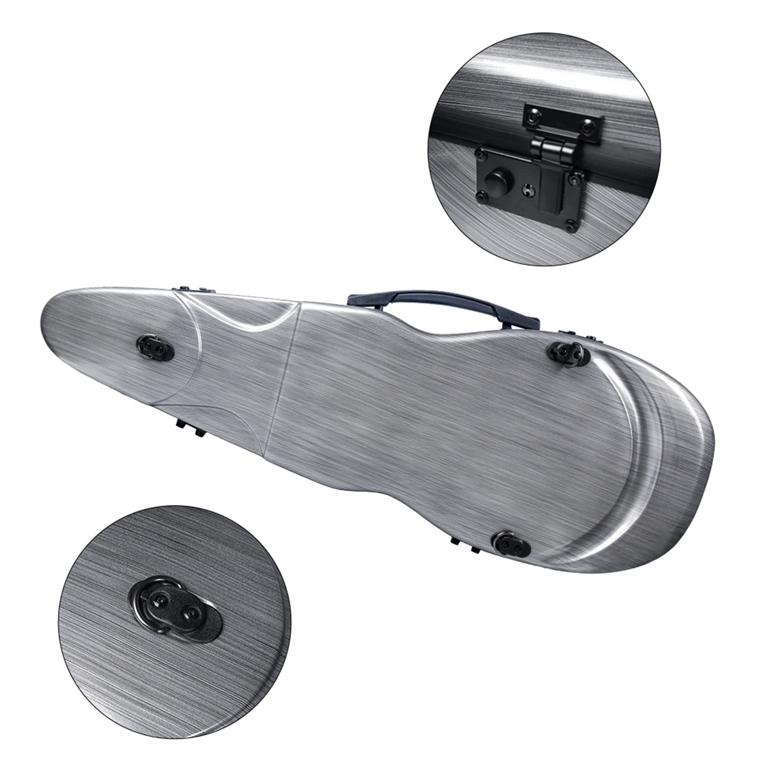 FLFL Étui pour Violon Étui De Violon Composite De Fibre De Carbone 4/4 Violon Acoustique Support d'arc De Boîtier Hydromètre Violon