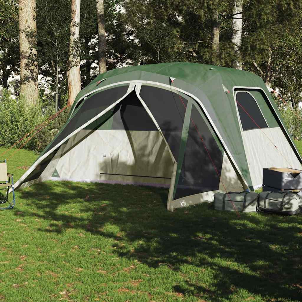 Tenda Familiare 6 Persone con Veranda, Verde