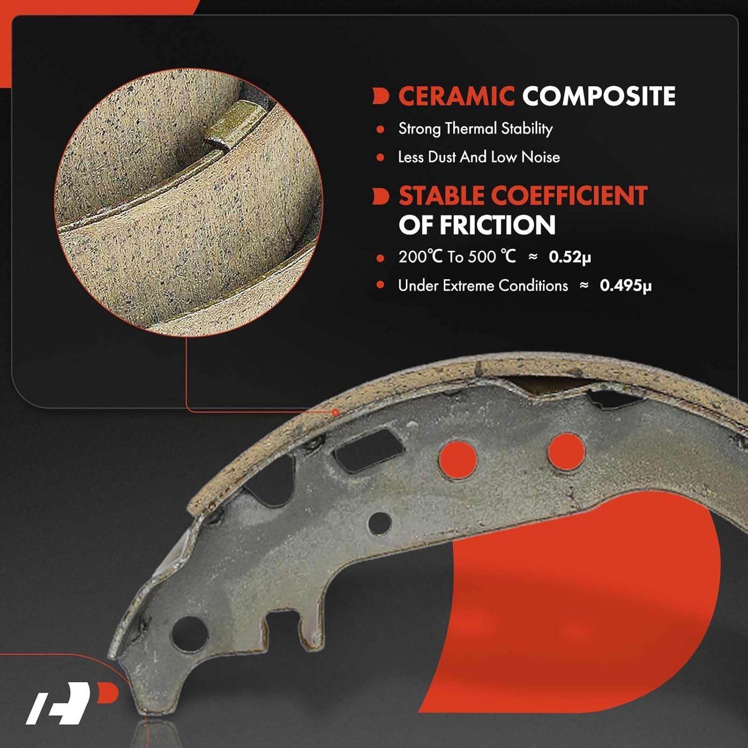 A-Premium Rear Brake Drums and Shoes Set Compatible with Toyota Corolla 2003-2008, Celica 2000-2005, Prius 2004-2008, 6-PC Set