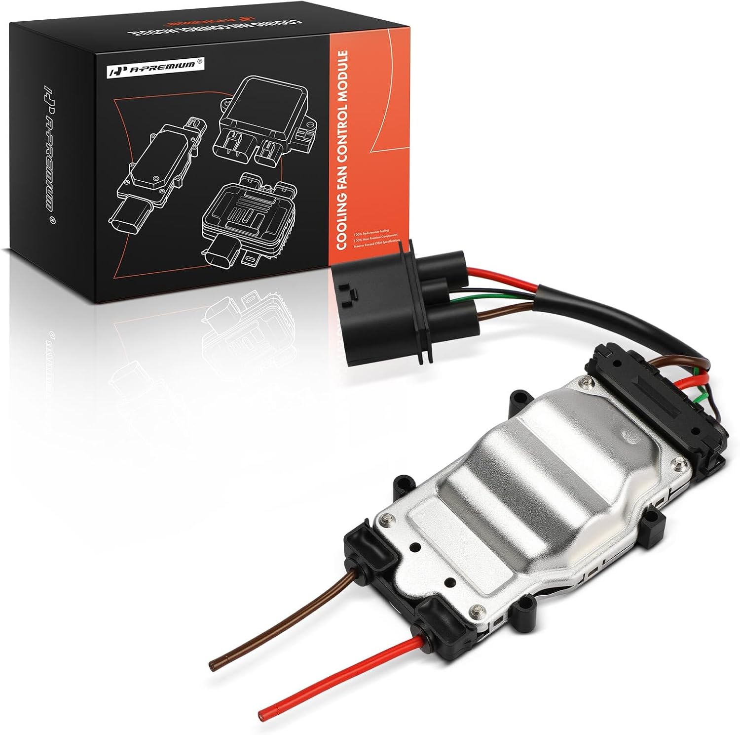 A-Premium Engine Radiator Cooling Fan Control Module | Compatible with Audi Q7 2007-2015 & Porsche Cayenne 2005-2006/2008-2010 & Volkswagen Touareg 2004-2010