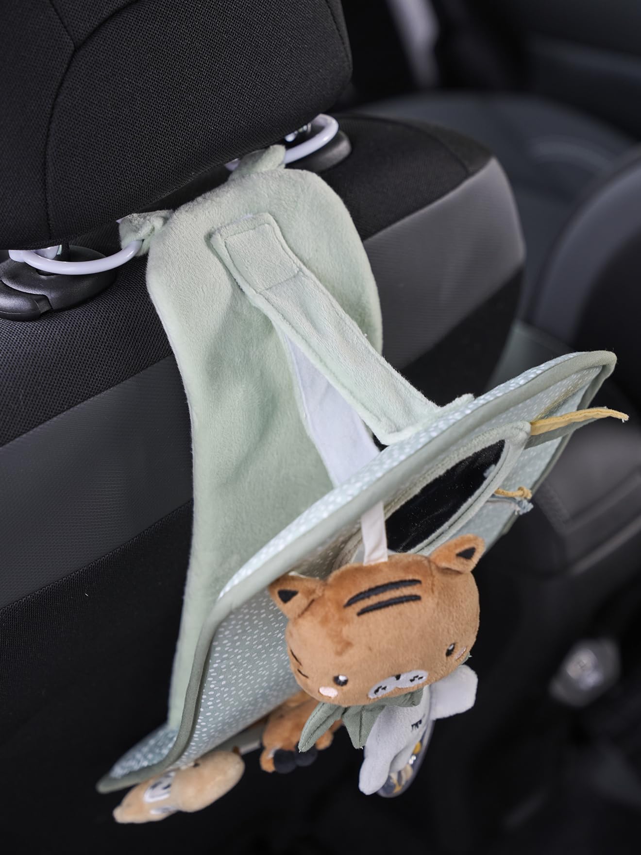 VERTBAUDET Panneau d'activités pour voiture TANZANIE VERT CLAIR UNI AVEC DECOR TU