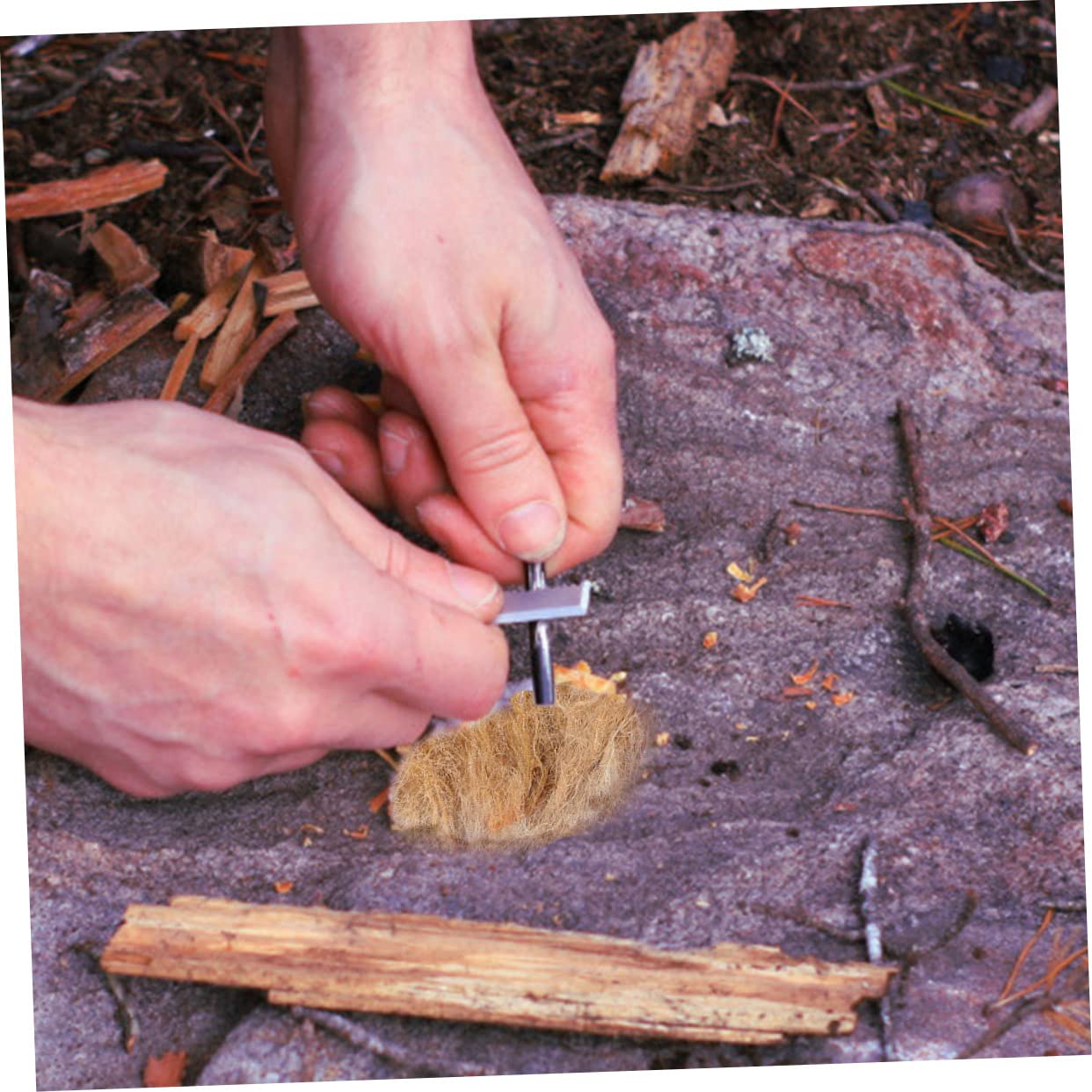 HEMOTON 5 Ensembles Soie De Jute Allume-feu Pratique Allume-feu Professionnel Outil De Feu Extérieur Accessoire De Camping Outil De Feu De Camping Allume Feu Light Brown 3 Pièces * 5
