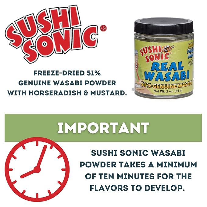 Wasabi en Polvo Sushi Sonic 51% Real 2 oz miniatura 9