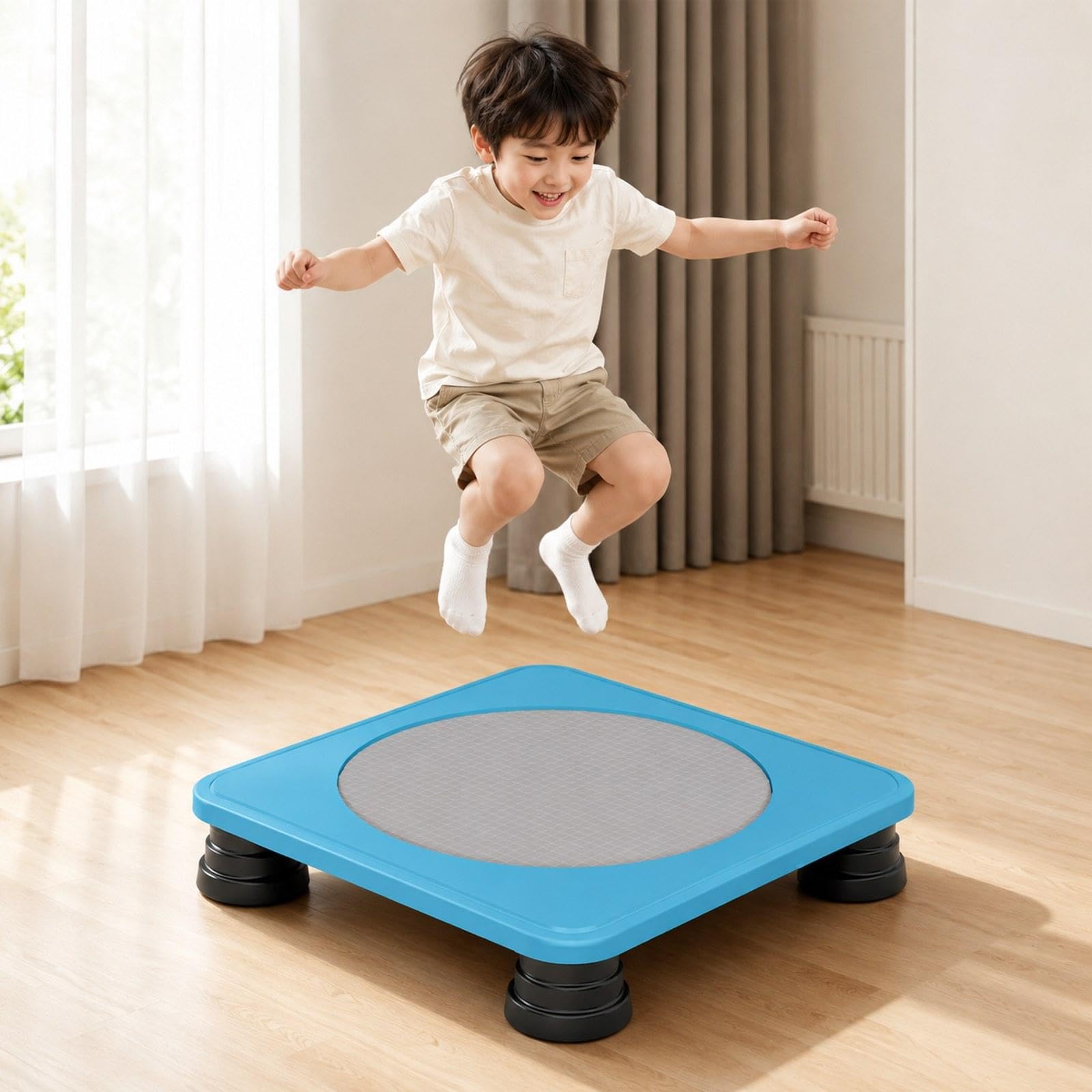 F Fityle Mini Trampolino per Bambini, Letto Elastico, Divertente Giocattolo Multiuso per Saltare, Letto Elastico per Bambini per Fitness, Esercizio e