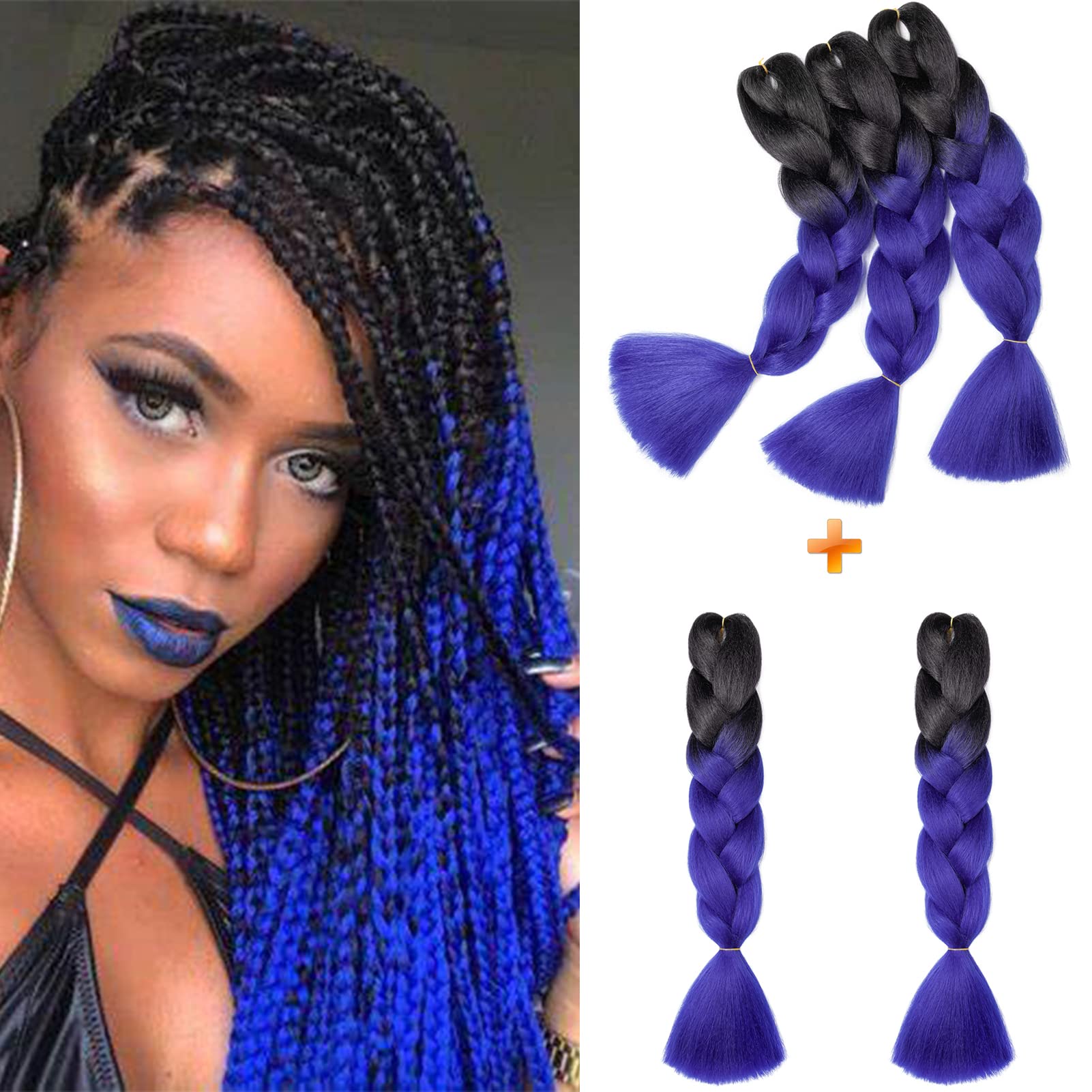 60cm Extensiones de Pelo Trenzas Africanas Castaño Oscuro Extensiones para Trenzas Africanas 1 pcs 100g Kanekalon Pelo para Trenzas Africanas Sintetico Extensiones de Trenzado Cabello Braiding — view 8