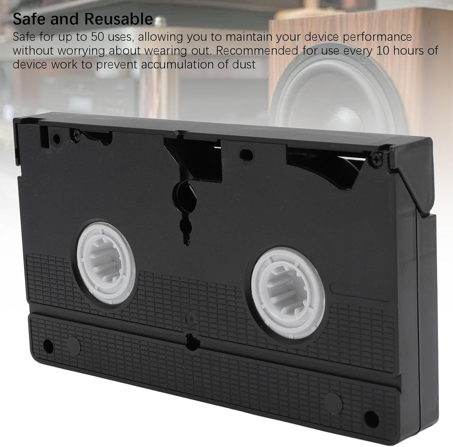 Video Head Cleaner for VHS VCR Players, VHS VCR Head Cleaner Tape Cleaning Kit, Dry Type