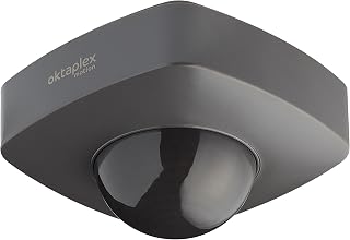 Oktaplex Tim Detector de Presencia Detector de Movimiento 360° Exterior IP65 PIR Antracita 230V