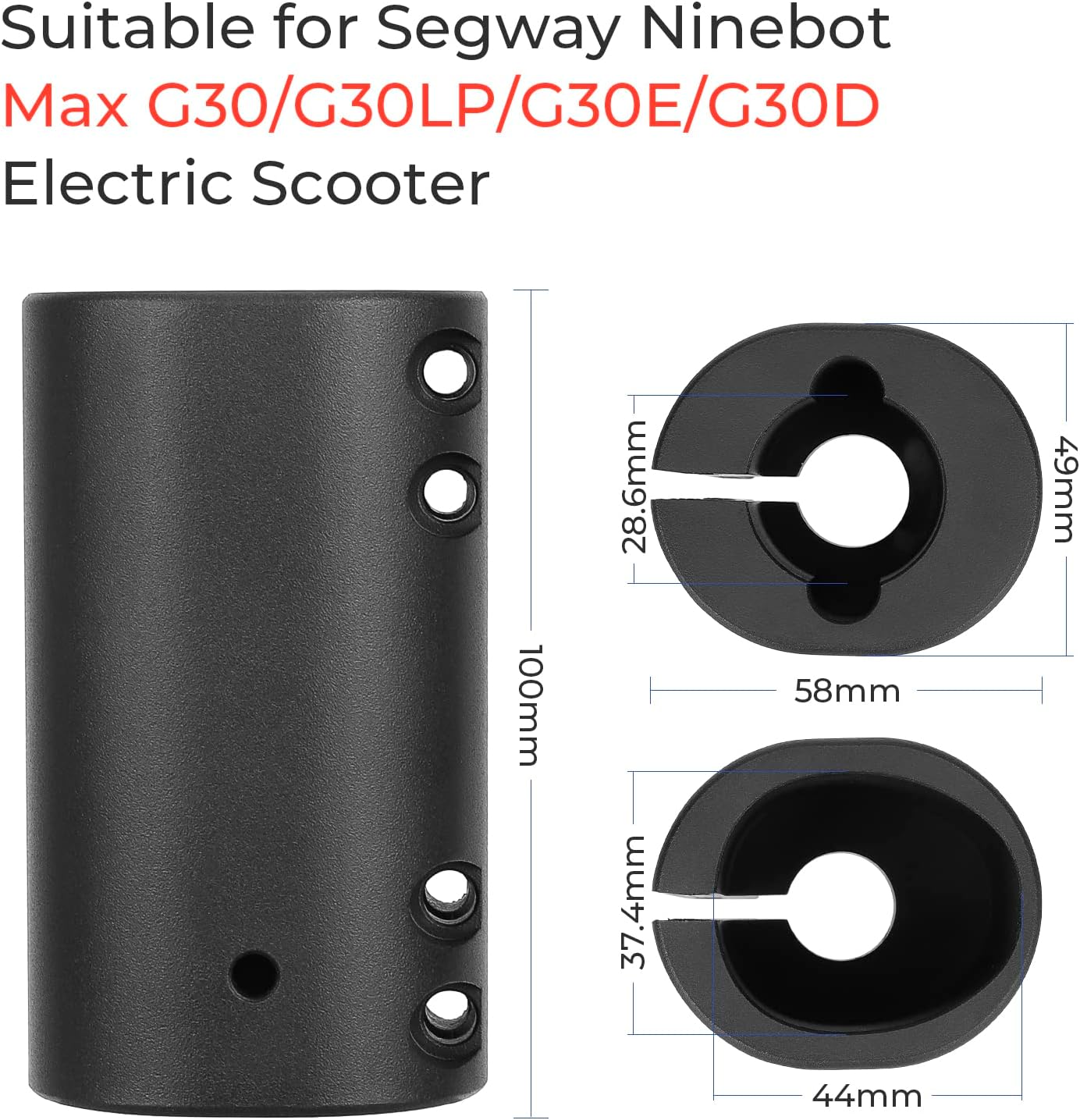 Electric Scooters Folding Clamp Aluminum Vertical Rod Rugged Lock Parts Tighten Clamp Accessories for Segway Ninebot Max G30 G30LP G30E G30D