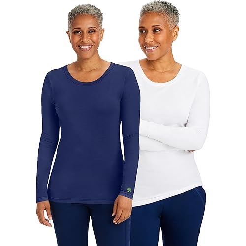 Healing Hands Women's Underscrub Soft Knit Melissa Longsleeve Scrub Tee with Breathable & Easy Care Fabric 5047