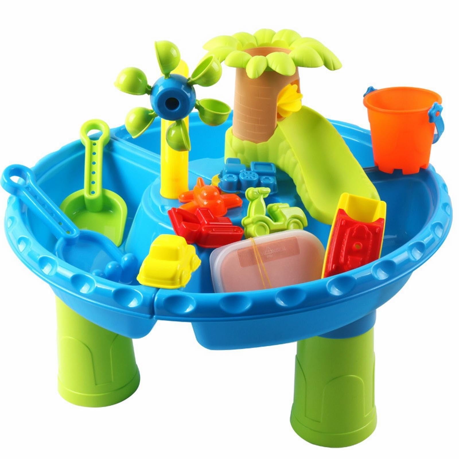 Sand Wassertische für Kinde, WasserSpielzeug für Kinde, Regenschauer, Planschbecken, Wassertisch Kleinkinder von 3–5 Jahren, Sport, Outdoor Sandschaufeln Outdoorspielzeuge (White, One Size)