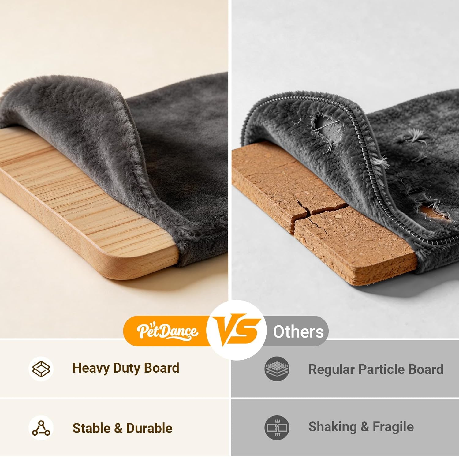 【SteadyCore】 PetDance All-in-1 Cat Tree Tower with Heavy Duty Board, Solid-Wood,Small Cat Tower with Multiple Fun:Interactive Track Ball Toy & Self-Grooming Brush for Indoor Cats,Dark Gray