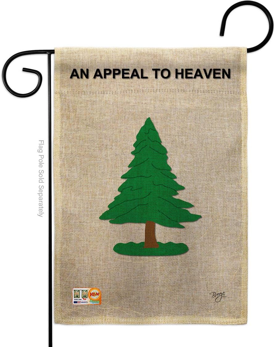Breeze Decor Pine Tree Garden Americana US Historic July Memorial Veteran Independence United State American House Decoration Banner Small Yard Gift Double-Sided, an Appeal to Heaven Flag Made in USA
