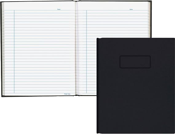 Blueline Business Notebook, Black, 192 Pages, 9-1/4 Inches x 7-1/4 ...