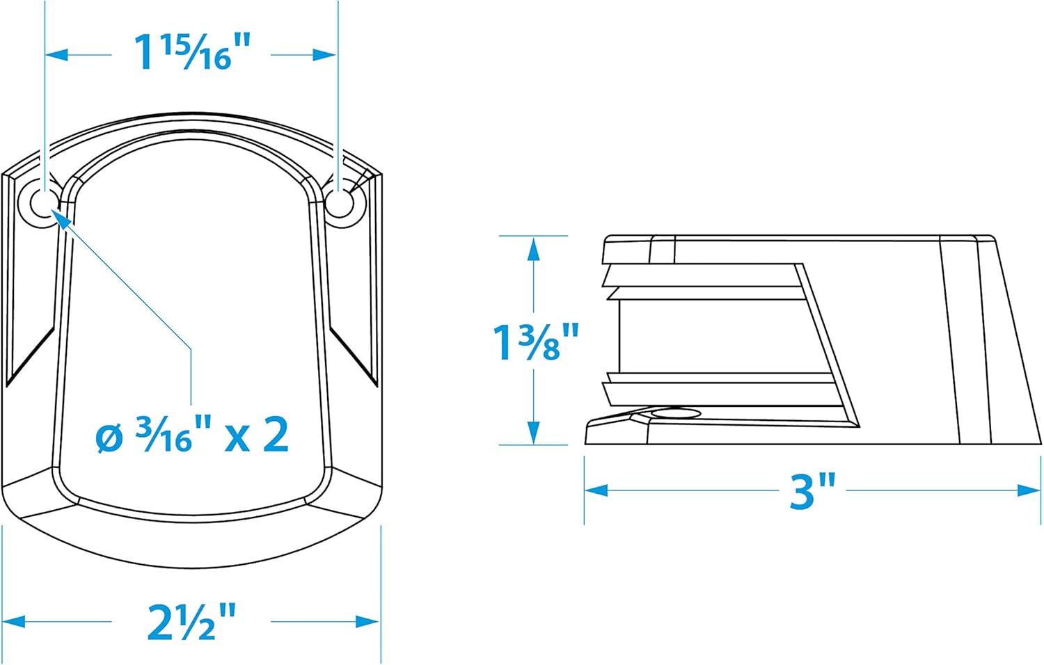 Seachoice Bow Light, Marine Navigation, Chrome Bi-Color, 2.75 in. : Sports & Outdoors