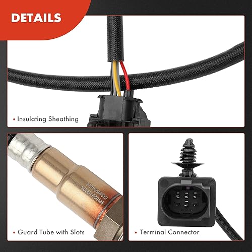 Miniatura 6 de A-Premium Sensor de oxígeno O2 compatible con Volkswagen Jetta, Golf 2010-2014, CC, Passat, Touareg y Audi A3, A4, A5, A6, A7 Quattro, Q5, Q7, R8,