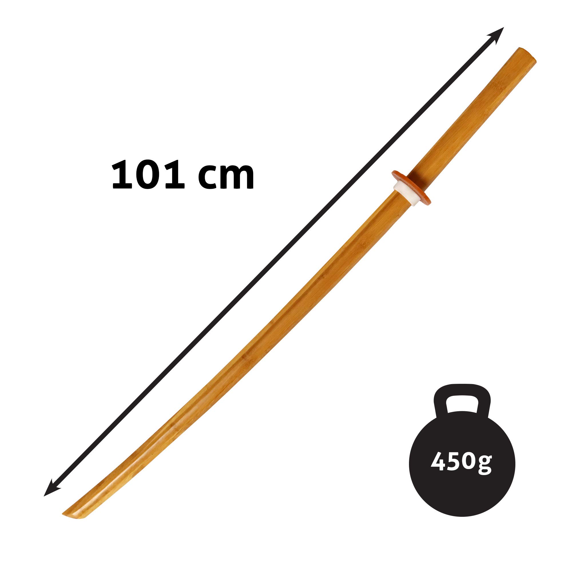 DEPICE Bokken Bambus Holzschwert - 450 g / 101 cm - Iaido Aikido Katana