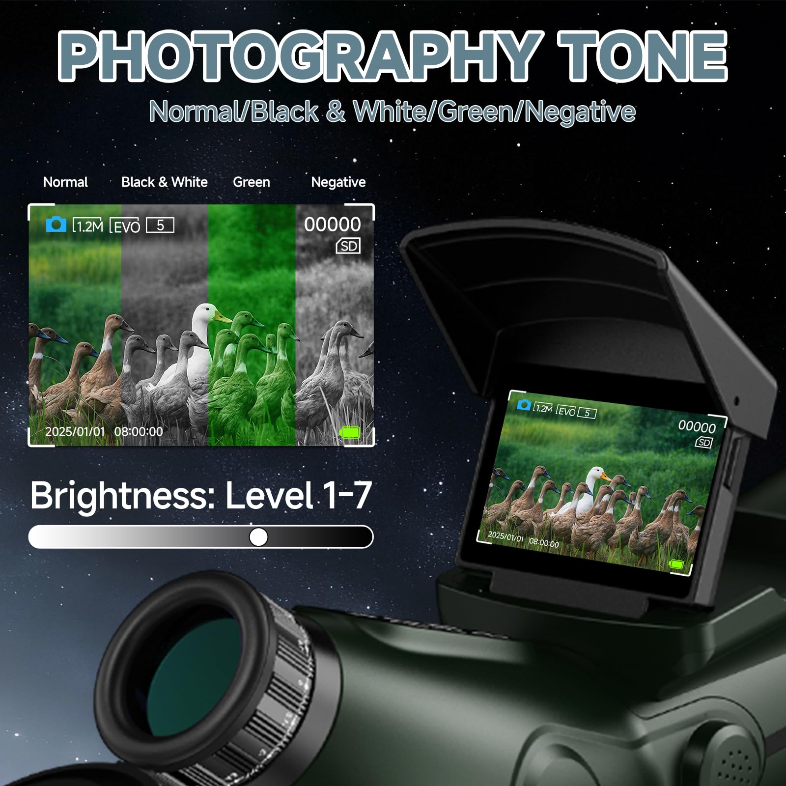 Telescopio, refractor profesional, enfoque automático, telescopios electrónicos digitales portátiles con cámara de astrofotografía 4K, pantalla dual interna y externa para adultos y principiantes