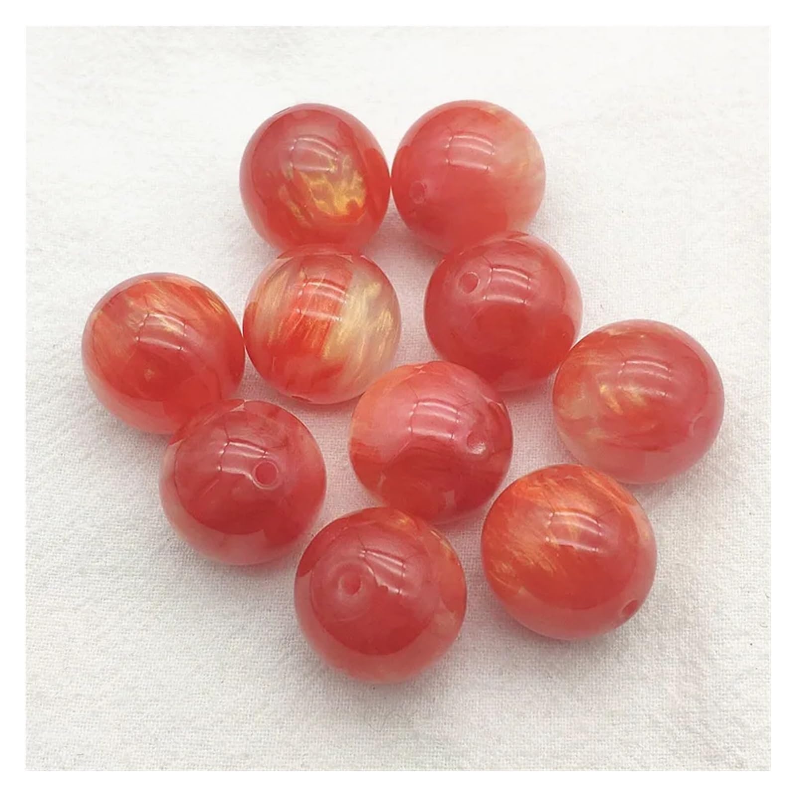 Perles Rondes épaisses en résine Effet marbre, 20mm, 100 pièces, for Collier Fait à la Main, pièces de Bricolage, résultats et Composants de Bijoux