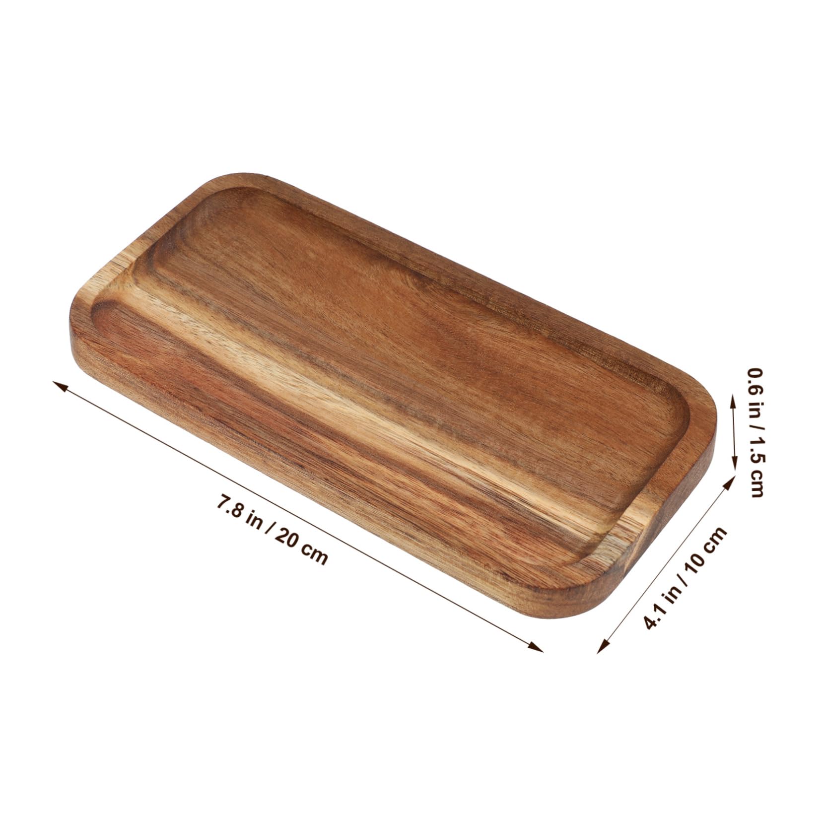 3piezas Bandeja De Madera para Servir Unidades Bandeja Rústica para Frutas